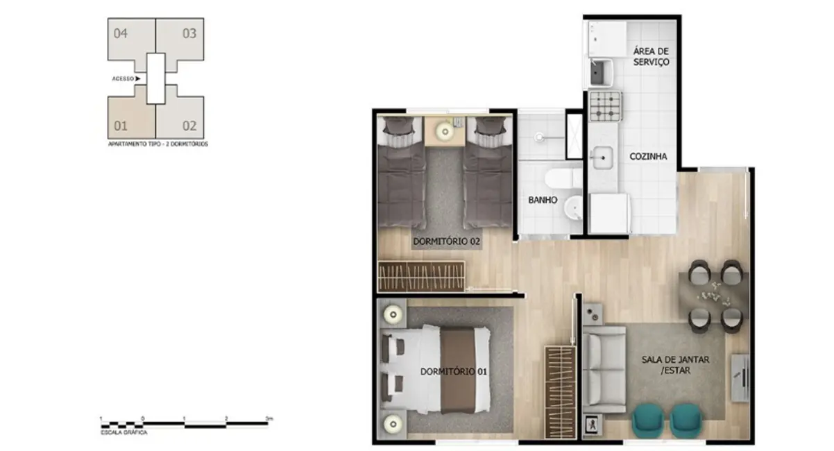 Apartamento com 2 quartos à venda, 38m2 em Jardim Monte Alegre, São Paulo - SP - imagem 7 Foto 7 de Apartamento com 2 quartos à venda, 38m2 em Jardim Monte Alegre, São Paulo - SP