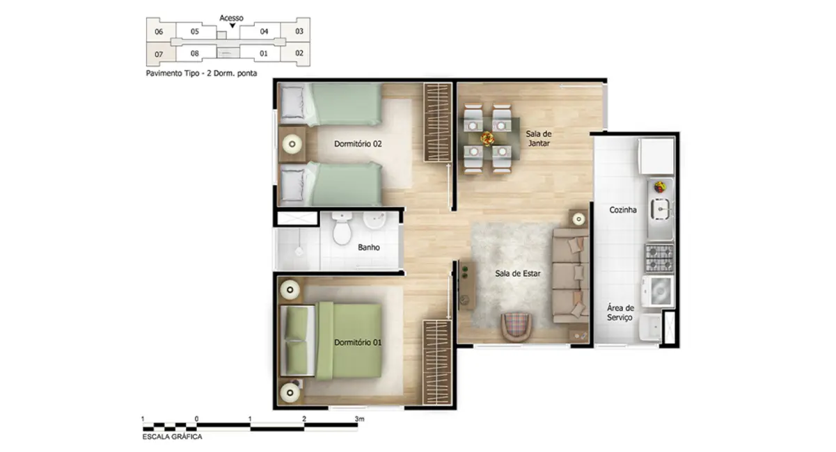 Foto 6 de Apartamento com 2 quartos à venda, 40m2 em São Paulo - SP