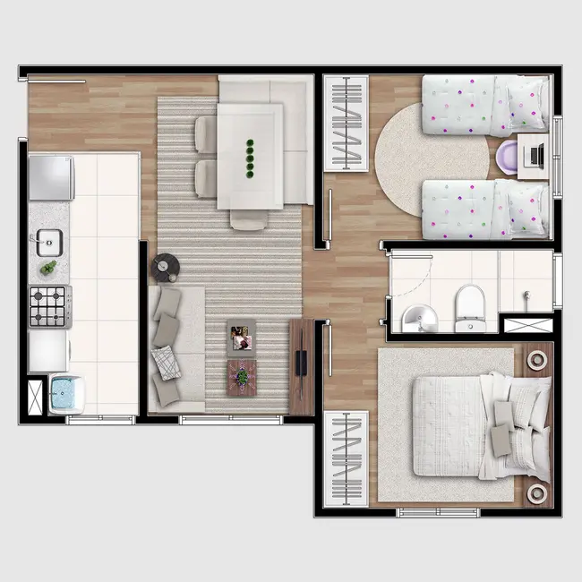 Foto 8 de Apartamento com 2 quartos à venda, 44m2 em Santa Maria, Osasco - SP