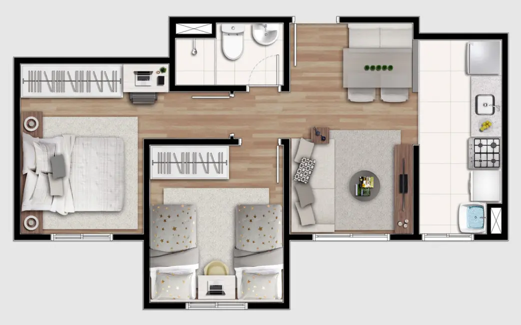 Foto 9 de Apartamento com 2 quartos à venda, 44m2 em Santa Maria, Osasco - SP