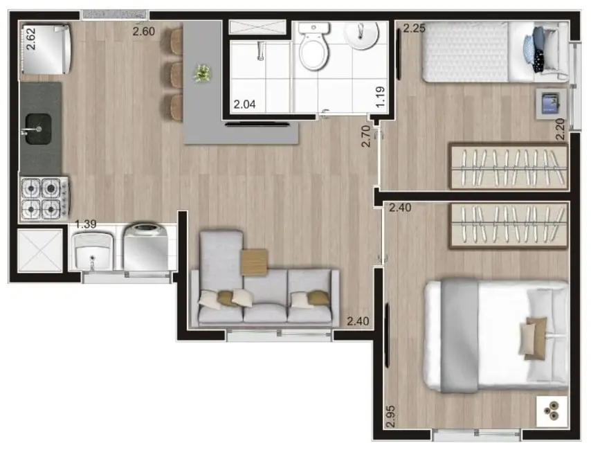 Apartamento com 2 quartos à venda, 32m2 em Parque Vitória, São Paulo - SP - imagem 8 Foto 8 de Apartamento com 2 quartos à venda, 32m2 em Parque Vitória, São Paulo - SP