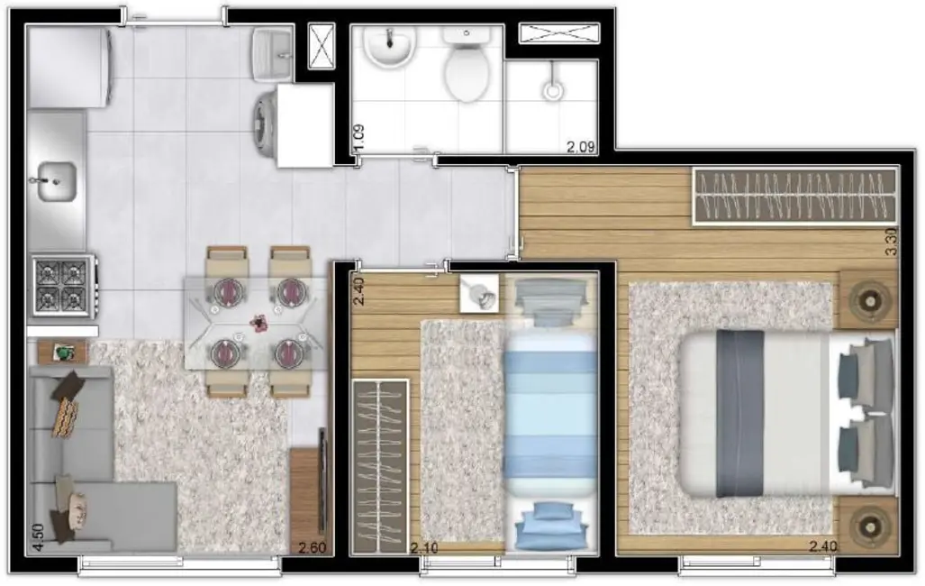 Foto 7 de Apartamento com 2 quartos à venda, 32m2 em Cambuci, São Paulo - SP