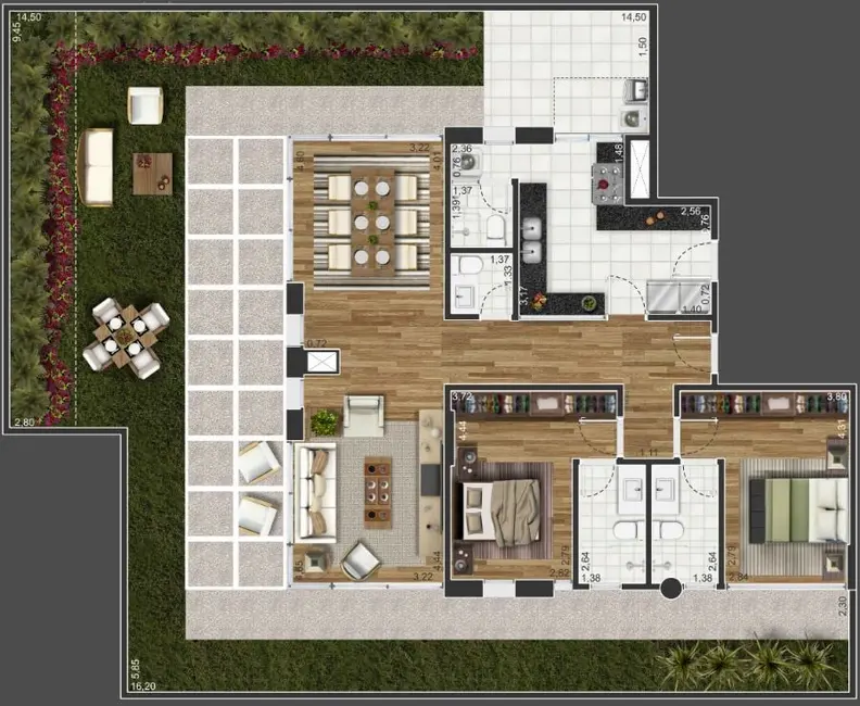 Cobertura com 3 quartos à venda, 257m2 em Vila Progredior, São Paulo - SP - imagem 4 Foto 4 de Cobertura com 3 quartos à venda, 257m2 em Vila Progredior, São Paulo - SP