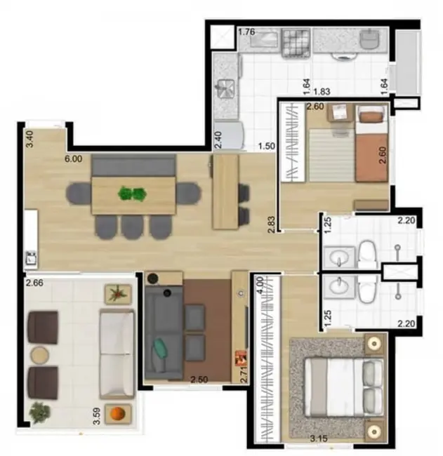 Apartamento com 3 quartos à venda, 76m2 em Saúde, São Paulo - SP - imagem 3 Foto 3 de Apartamento com 3 quartos à venda, 76m2 em Saúde, São Paulo - SP