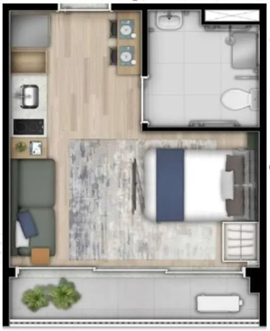 Apartamento com 1 quarto à venda, 32m2 em Vila Mariana, São Paulo - SP - imagem 6 Foto 6 de Apartamento com 1 quarto à venda, 32m2 em Vila Mariana, São Paulo - SP
