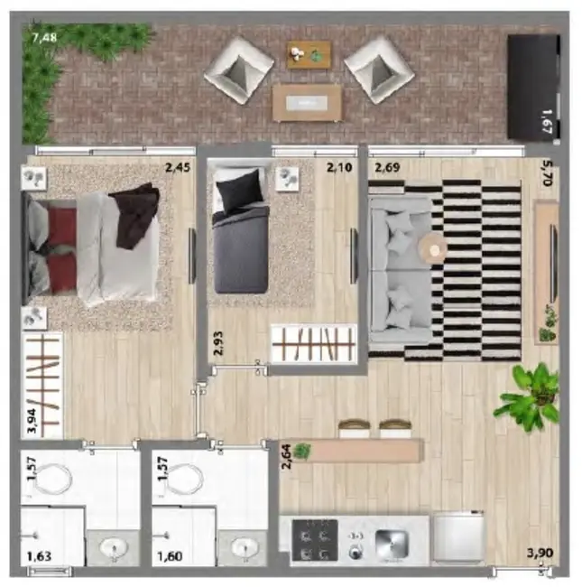 Foto 9 de Apartamento com 2 quartos à venda, 74m2 em Brooklin Paulista, São Paulo - SP