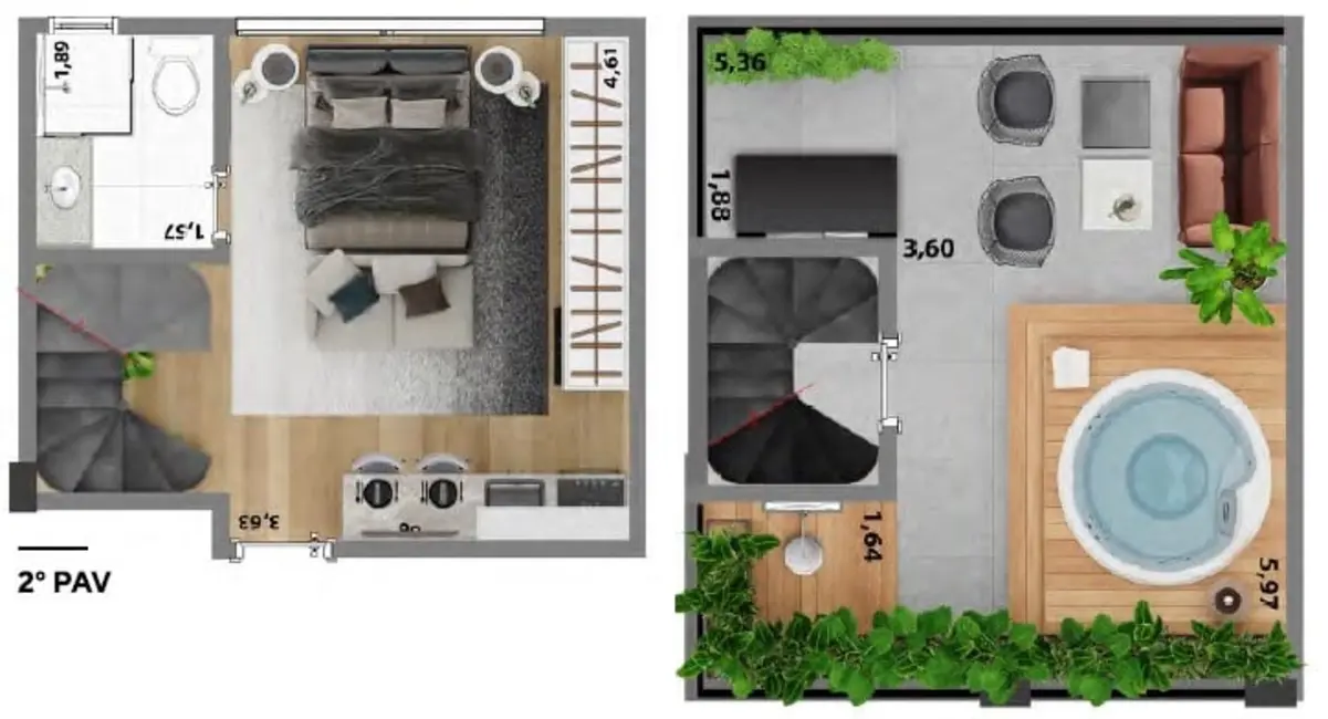 Cobertura com 1 quarto à venda, 59m2 em Brooklin Paulista, São Paulo - SP - imagem 8 Foto 8 de Cobertura com 1 quarto à venda, 59m2 em Brooklin Paulista, São Paulo - SP