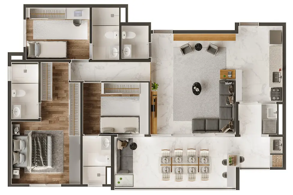 Foto 6 de Apartamento com 3 quartos à venda, 101m2 em Vila São José, São Paulo - SP