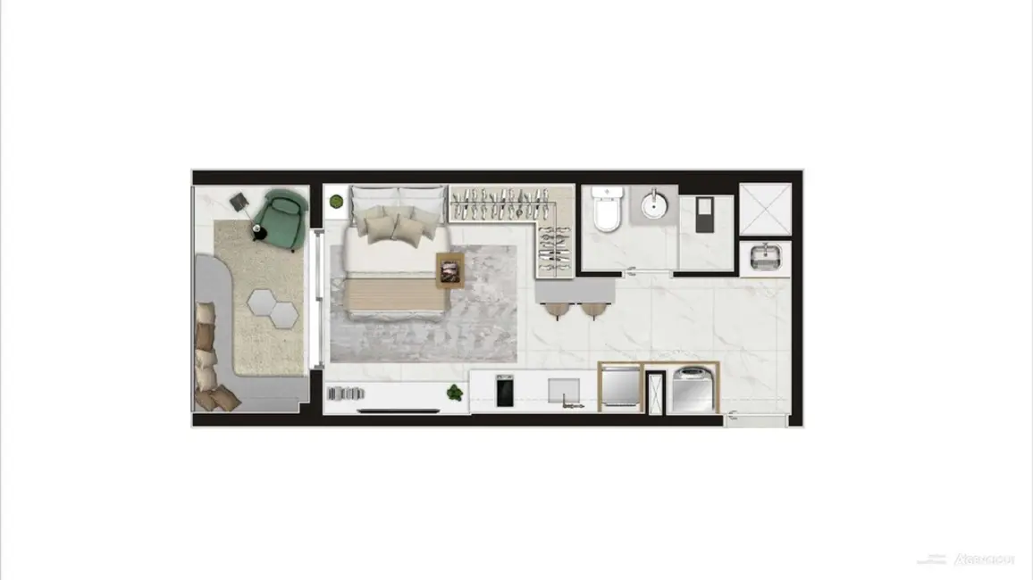 Foto 2 de Loft / Flat com 1 quarto à venda, 31m2 em Vila Clementino, São Paulo - SP