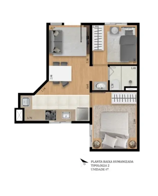 Foto 5 de Apartamento com 2 quartos à venda, 36m2 em Vila Arriete, São Paulo - SP