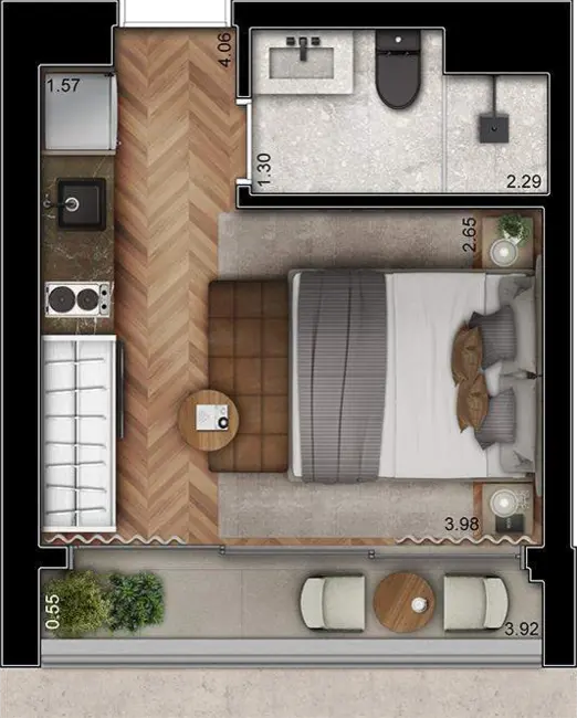 Foto 7 de Kitnet com 1 quarto à venda, 21m2 em Jardim Paulista, São Paulo - SP