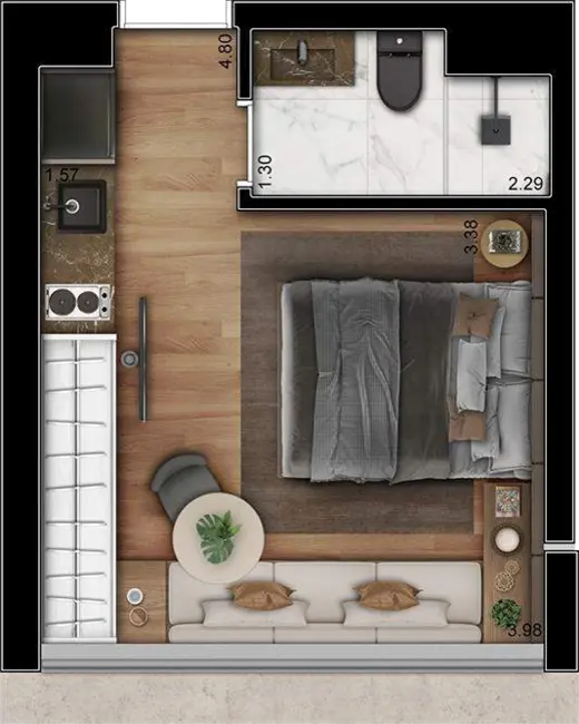 Foto 8 de Kitnet com 1 quarto à venda, 21m2 em Jardim Paulista, São Paulo - SP