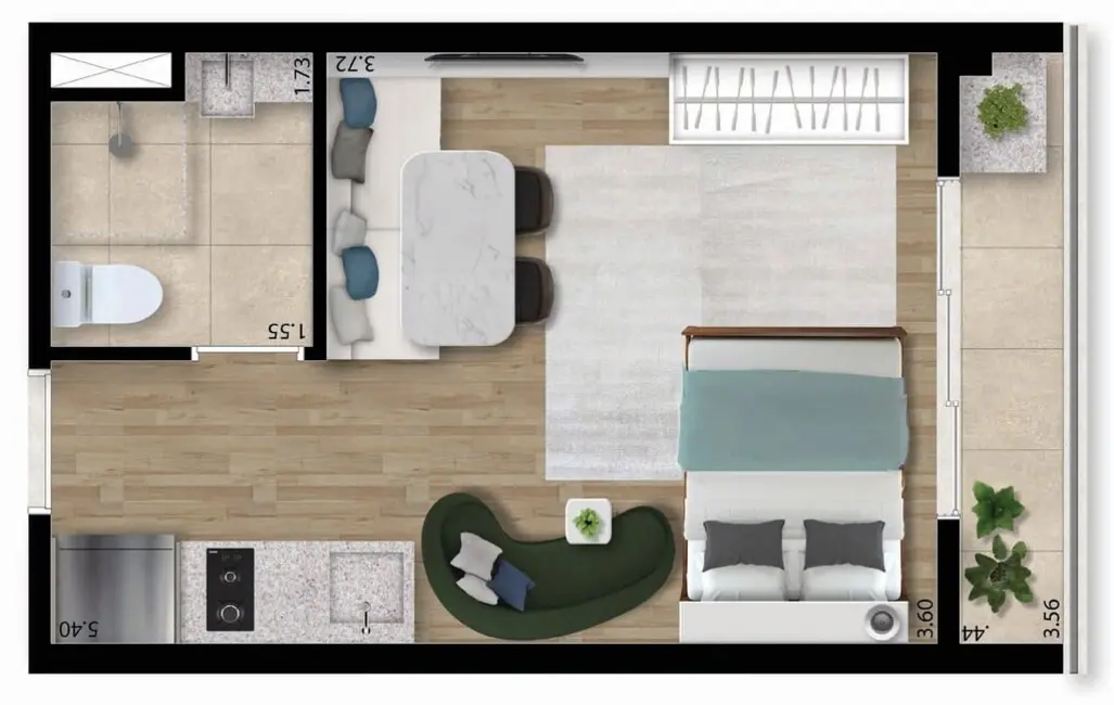 Foto 8 de Apartamento com 1 quarto à venda, 35m2 em Moema, São Paulo - SP