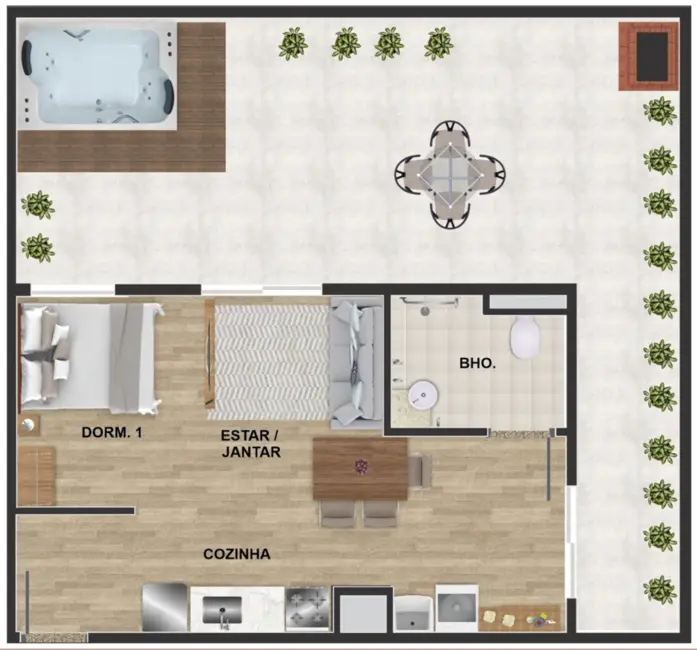 Foto 4 de Apartamento com 1 quarto à venda, 58m2 em Tatuapé, São Paulo - SP