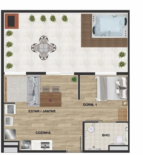 Foto 3 de Apartamento com 1 quarto à venda, 58m2 em Tatuapé, São Paulo - SP