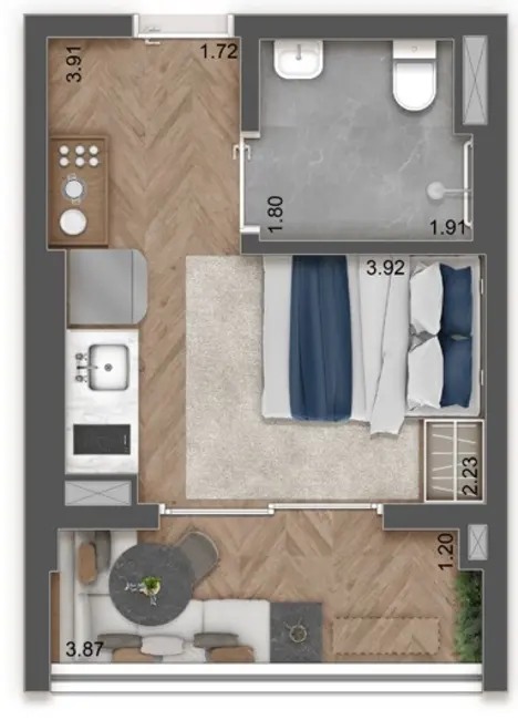 Foto 7 de Kitnet com 1 quarto à venda, 25m2 em Alto da Mooca, São Paulo - SP