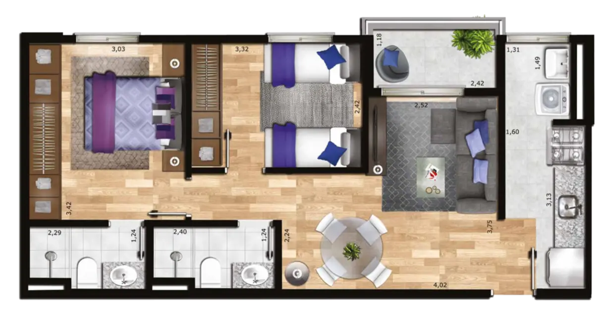 Foto 9 de Apartamento com 2 quartos à venda, 55m2 em Vila Dom Pedro II, São Paulo - SP