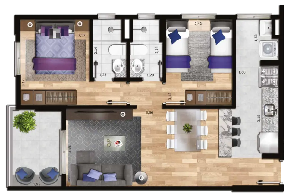 Foto 8 de Apartamento com 2 quartos à venda, 55m2 em Vila Dom Pedro II, São Paulo - SP