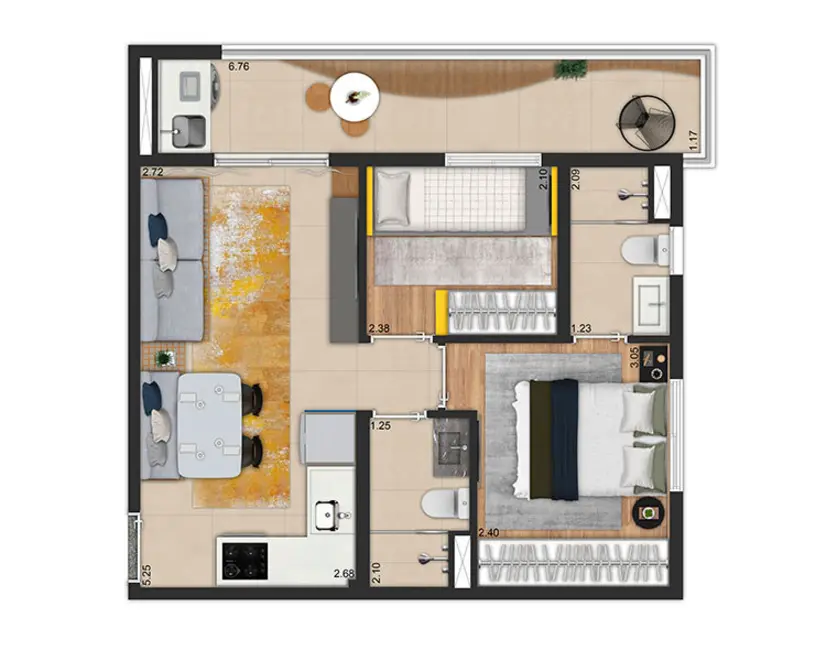 Foto 5 de Apartamento com 2 quartos à venda, 47m2 em Pompeia - SP