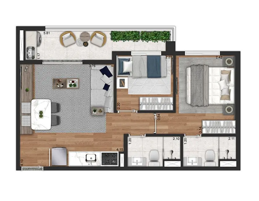 Foto 4 de Apartamento com 2 quartos à venda, 47m2 em Pompeia - SP
