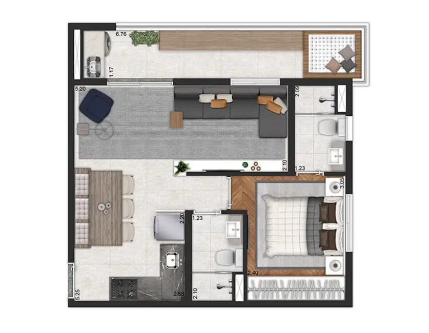 Foto 6 de Apartamento com 2 quartos à venda, 47m2 em Pompeia - SP