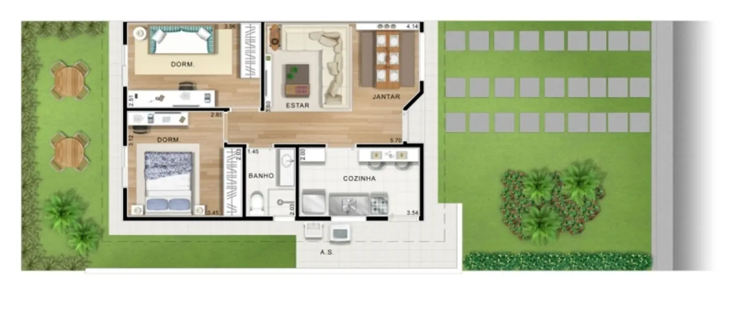 Foto 8 de Casa com 2 quartos à venda, 54m2 em Residencial Real Parque Sumaré, Sumare - SP