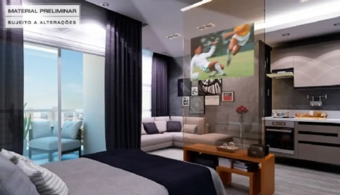 Foto 3 de Loft / Flat com 1 quarto à venda, 48m2 em Jardim do Mar, Sao Bernardo Do Campo - SP