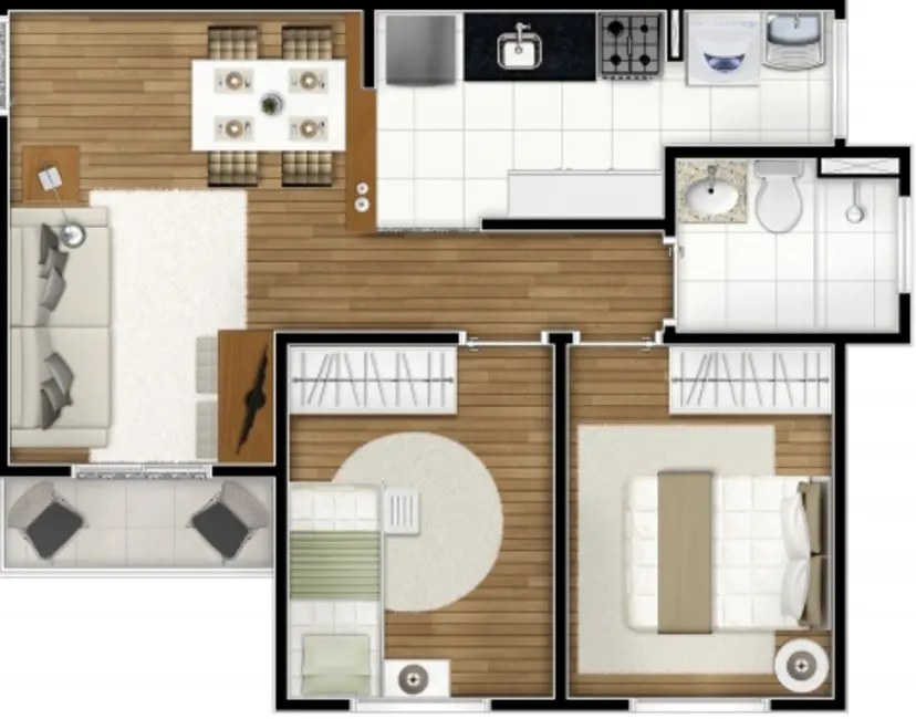 Foto 9 de Apartamento com 2 quartos à venda, 47m2 em Jardim Novo Maracanã, Campinas - SP