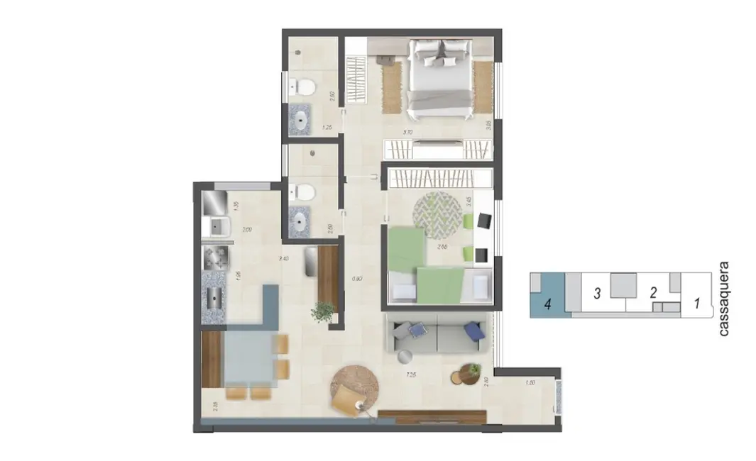 Foto 6 de Apartamento com 2 quartos à venda, 65m2 em Barcelona, Sao Caetano Do Sul - SP