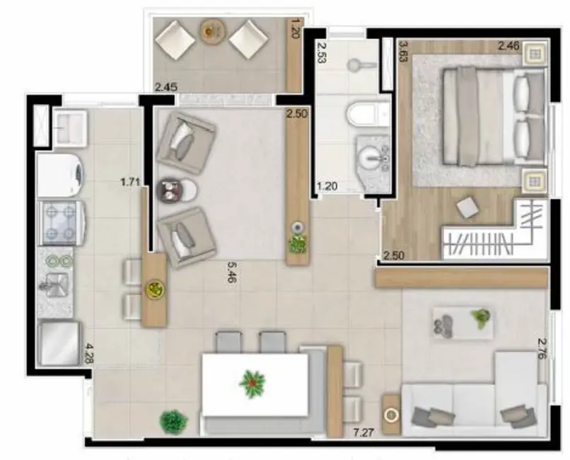 Foto 9 de Apartamento com 2 quartos à venda, 55m2 em Vila São Luiz (Valparaízo), Barueri - SP