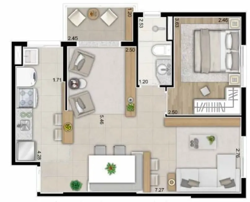 Foto 9 de Apartamento com 2 quartos à venda, 57m2 em Vila São Luiz (Valparaízo), Barueri - SP