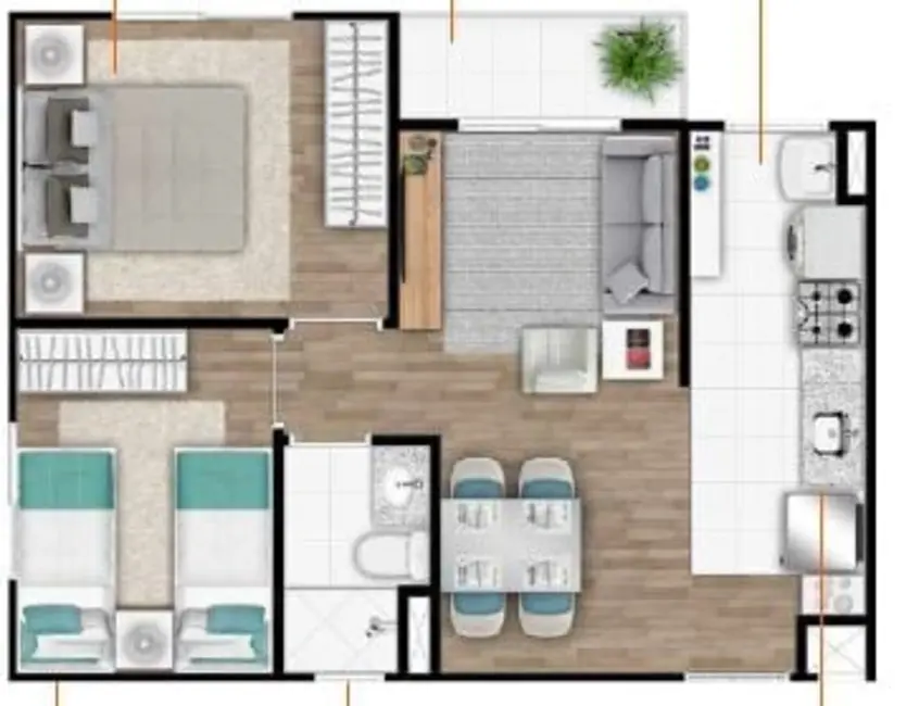 Apartamento com 2 quartos à venda, 43m2 em Jardim García, Campinas - SP - imagem 3 Foto 3 de Apartamento com 2 quartos à venda, 43m2 em Jardim García, Campinas - SP