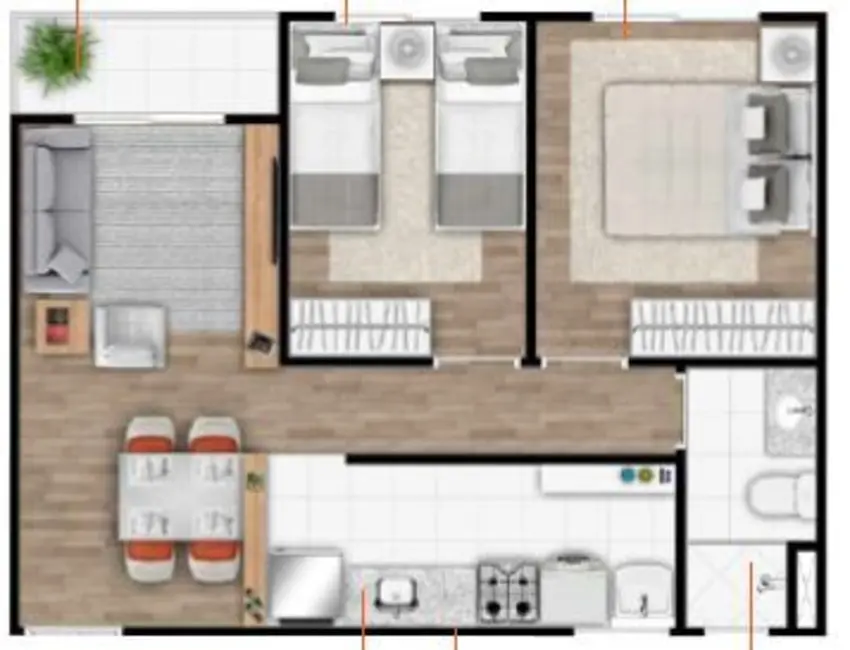 Apartamento com 2 quartos à venda, 41m2 em Jardim García, Campinas - SP - imagem 4 Foto 4 de Apartamento com 2 quartos à venda, 41m2 em Jardim García, Campinas - SP