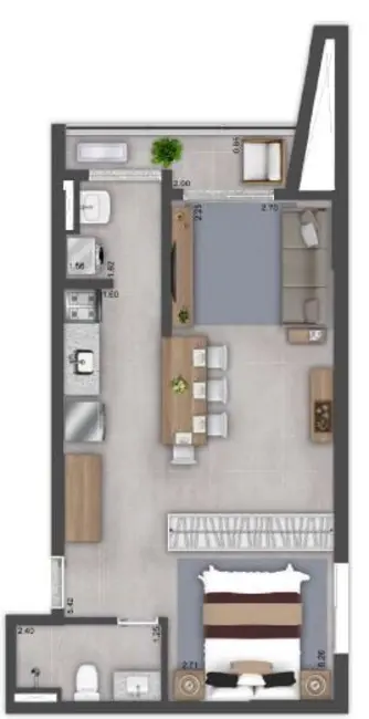 Foto 7 de Kitnet com 1 quarto à venda, 55m2 em Barueri - SP