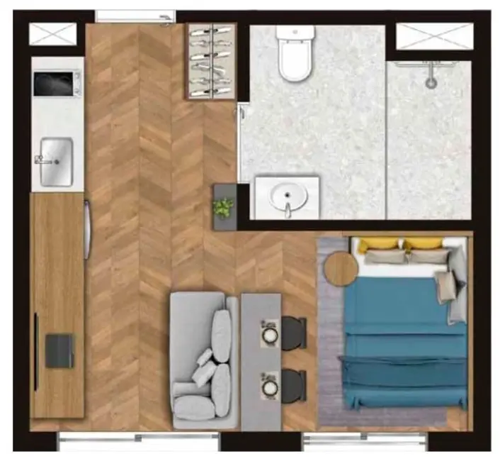Apartamento com 2 quartos à venda, 45m2 em Pompeia - SP - imagem 9 Foto 9 de Apartamento com 2 quartos à venda, 45m2 em Pompeia - SP