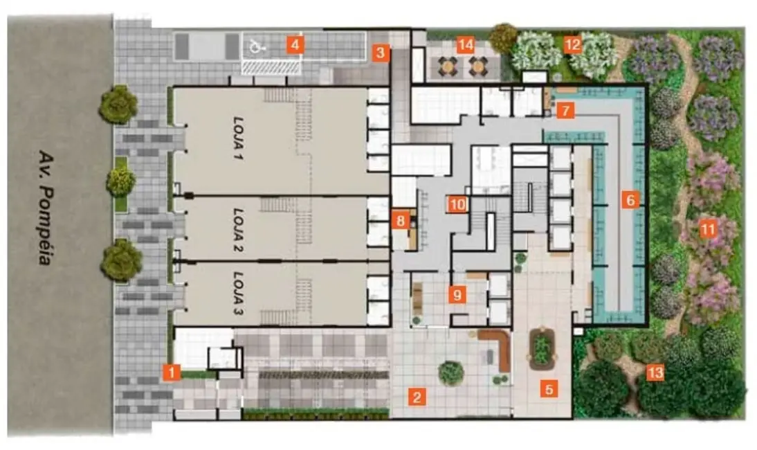 Apartamento com 2 quartos à venda, 45m2 em Pompeia - SP - imagem 8 Foto 8 de Apartamento com 2 quartos à venda, 45m2 em Pompeia - SP