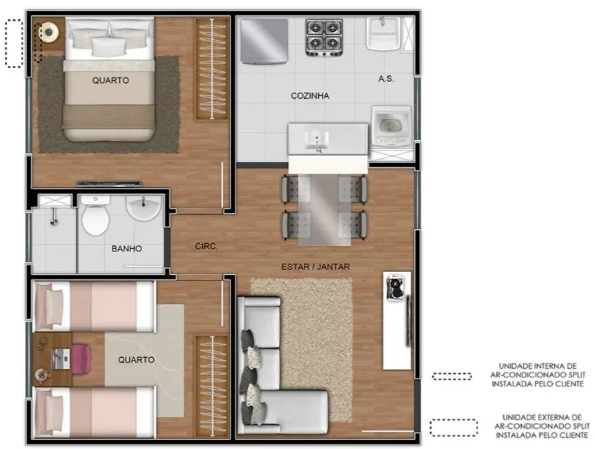 Apartamento com 2 quartos à venda, 45m2 em Jardim Europa, Suzano - SP - imagem 9 Foto 9 de Apartamento com 2 quartos à venda, 45m2 em Jardim Europa, Suzano - SP