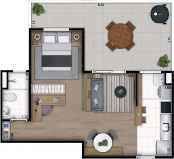 Foto 13 de Apartamento com 2 quartos à venda, 47m2 em Vila Monteiro, Poa - SP