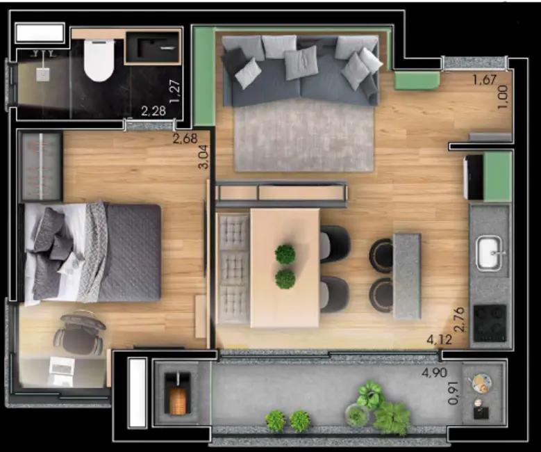 Cobertura com 2 quartos à venda, 86m2 em Cambuí, Campinas - SP - imagem 9 Foto 9 de Cobertura com 2 quartos à venda, 86m2 em Cambuí, Campinas - SP