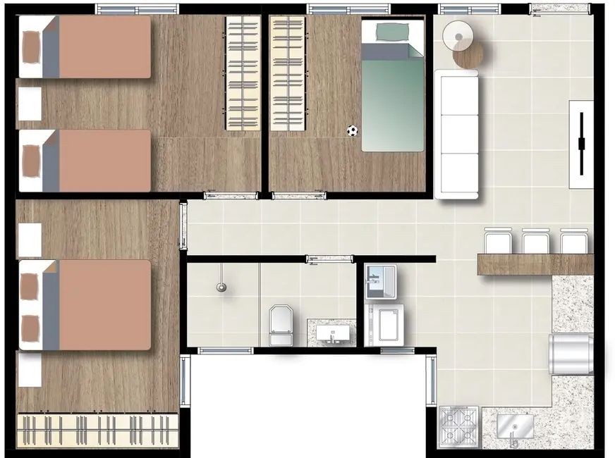 Foto 5 de Apartamento com 3 quartos à venda, 49m2 em Vila Gumercindo, São Paulo - SP