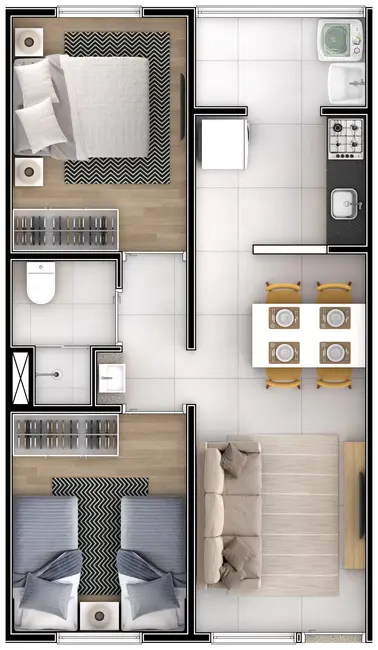 Apartamento com 2 quartos à venda, 46m2 em Graça, Cotia - SP - imagem 9 Foto 9 de Apartamento com 2 quartos à venda, 46m2 em Graça, Cotia - SP