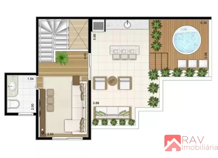 Foto 3 de Apartamento com 2 quartos à venda, 57m2 em Jardim Torres São José, Jundiai - SP