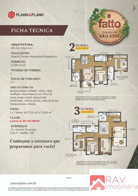 Foto 6 de Apartamento com 2 quartos à venda, 57m2 em Jardim Torres São José, Jundiai - SP