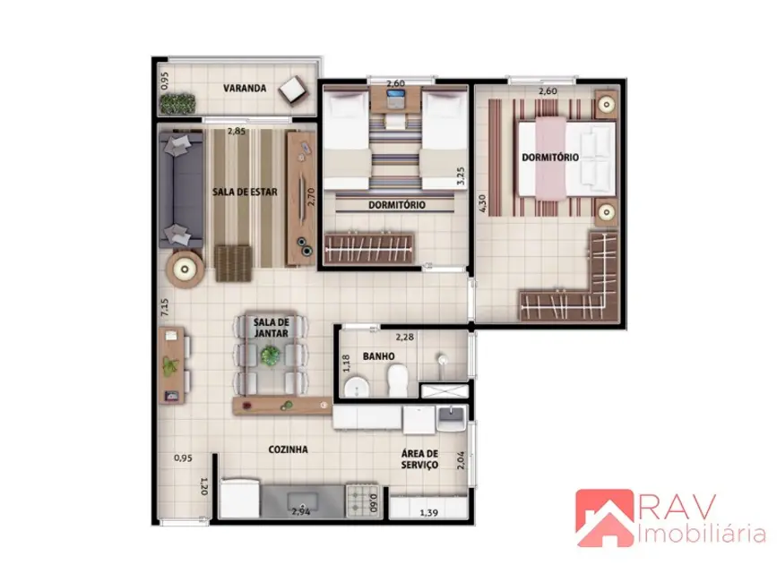 Foto 9 de Apartamento com 3 quartos à venda, 71m2 em Jundiai - SP