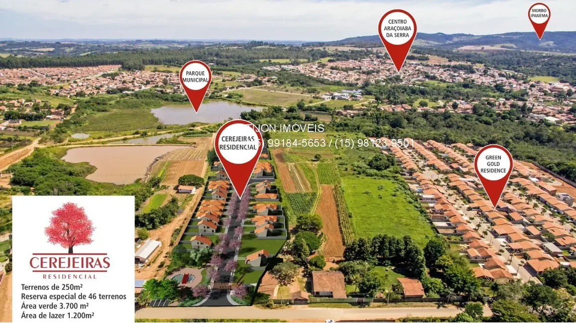 Foto 2 de Terreno / Lote à venda, 250m2 em Aracoiaba Da Serra - SP