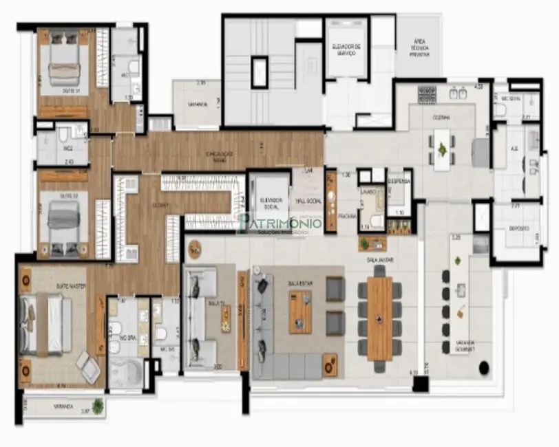 Foto 6 de Apartamento com 5 quartos à venda, 257m2 em Campinas - SP