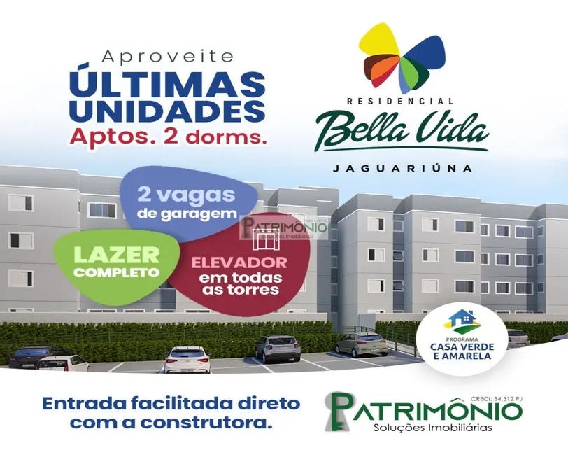 Foto 1 de Apartamento com 2 quartos à venda, 53m2 em Jaguariuna - SP