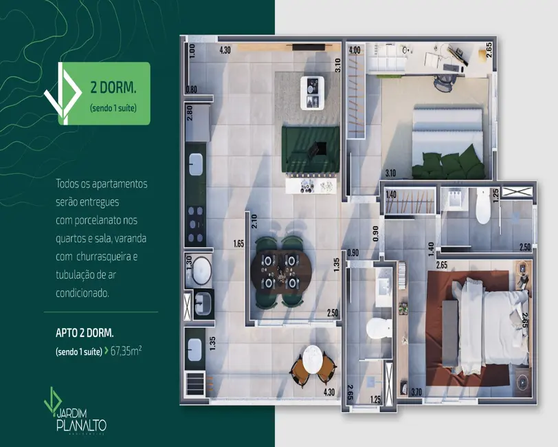 Foto 9 de Apartamento com 2 quartos à venda, 67m2 em Jaguariuna - SP