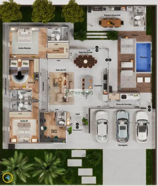 Foto 3 de Casa de Condomínio com 4 quartos à venda, 300m2 em Jaguariuna - SP