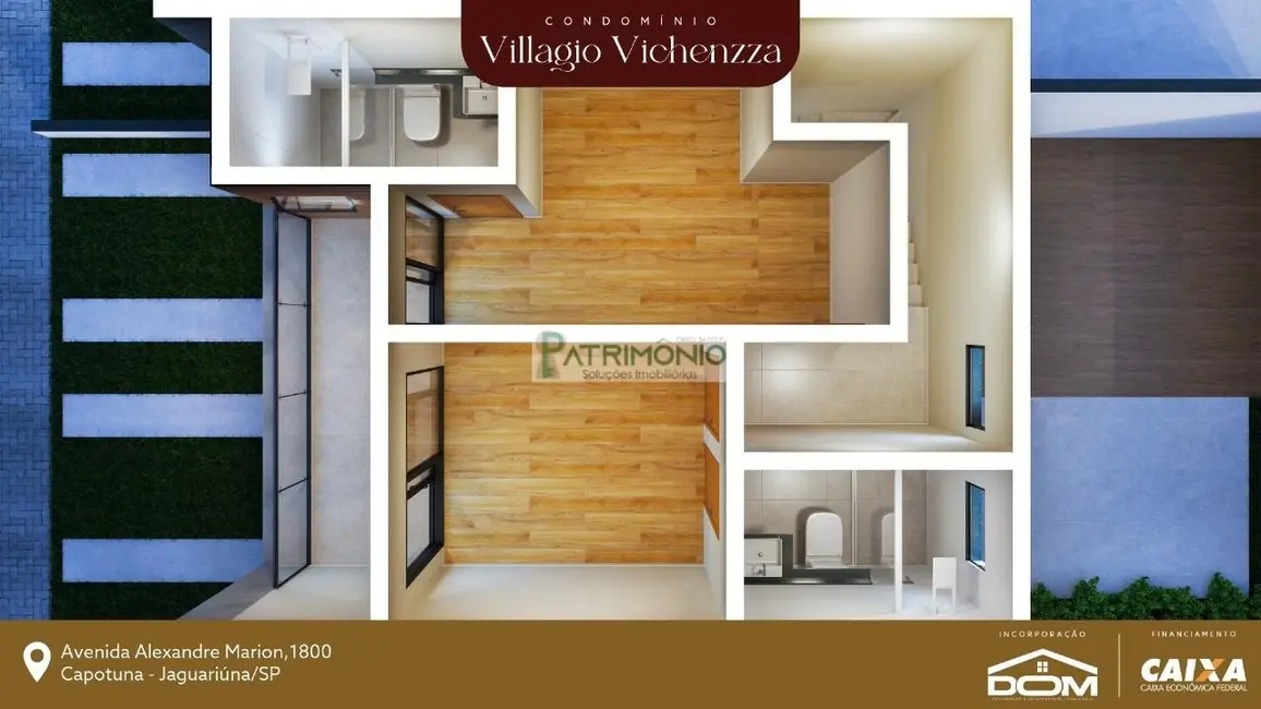 Foto 2 de Casa de Condomínio com 2 quartos à venda, 78m2 em Jaguariuna - SP